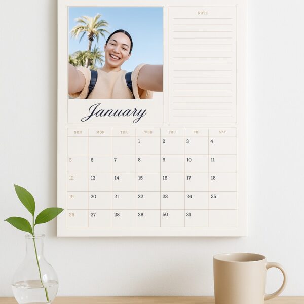 Noted Moments – 12 month calendar, Notes that flow with your lifestyle. Custom Photo Wall Calendars 2025 & 2026.